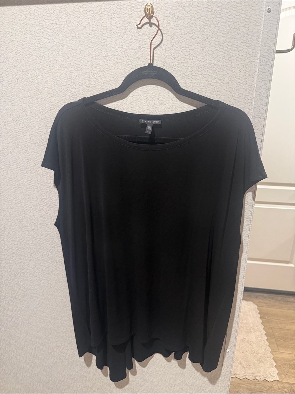 Eileen Fisher Silk Shirred-Back Top